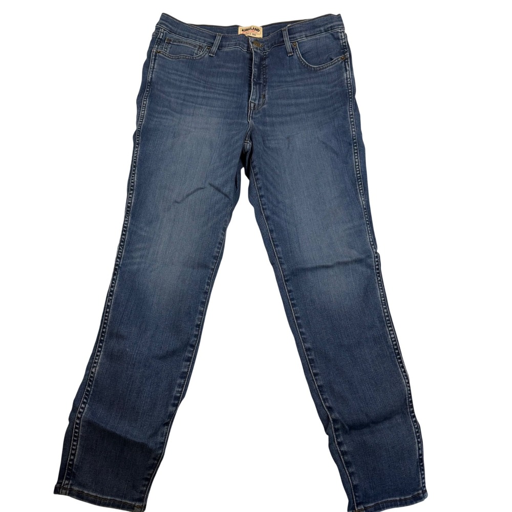 Kirkland Signature Ladies High Rise Skinny Jeans Medium Wash Blue Size 14